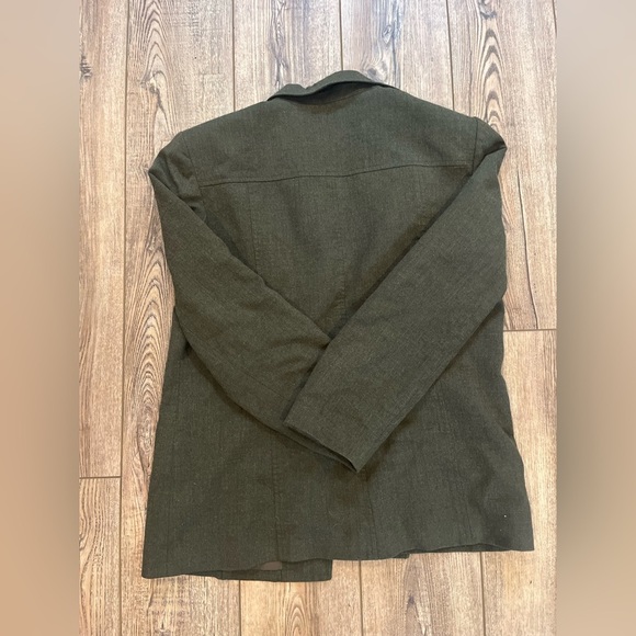 Vintage Talbots Olive Green Wool Blazer | Size 18 | Made in USA || Stretch - Picture 5 of 9